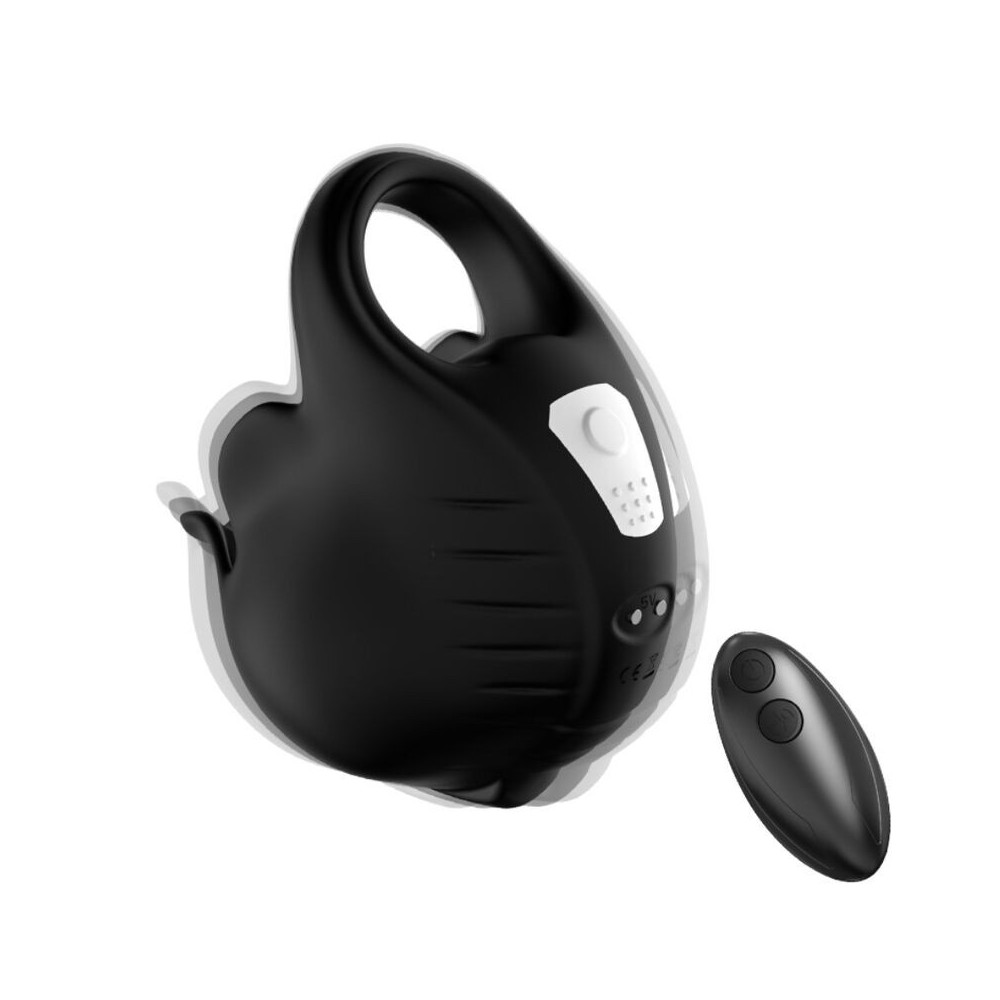 ARMONY - ANNEAU VIBRATEUR VENTOUSES TÉLÉCOMMANDE NOIR