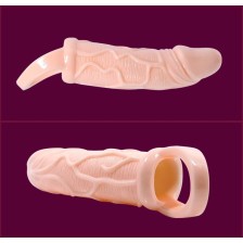 BAILE - PENIS EXTENDER SHEATH WITH VIBRATION AND STRAP FOR TESTICLES 13.5 CM