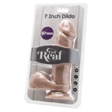 GET REAL - DILDO 18 CM WITH BALLS VIBRATOR SKIN