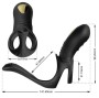 ARMONY - JOY JUMPER RING VIBRADOR PARA CASAIS E PLUG ANAL CONTROLE REMOTO PRETO