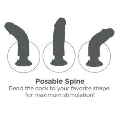 KING COCK - DILDO VIBRATORE 20.32 CM NATURALE