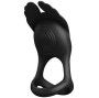 PRETTY LOVE - SILAS ANELLO PER PENE VIBRANTE 7 VIBRAZIONI IN SILICONE NERO