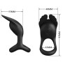 PRETTY LOVE - SILAS VIBRANT PENIS RING 7 VIBRATIONS BLACK SILICONE