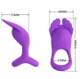 PRETTY LOVE - SILAS ANELLO PER PENE VIBRANTE 7 VIBRAZIONI IN SILICONE VIOLA