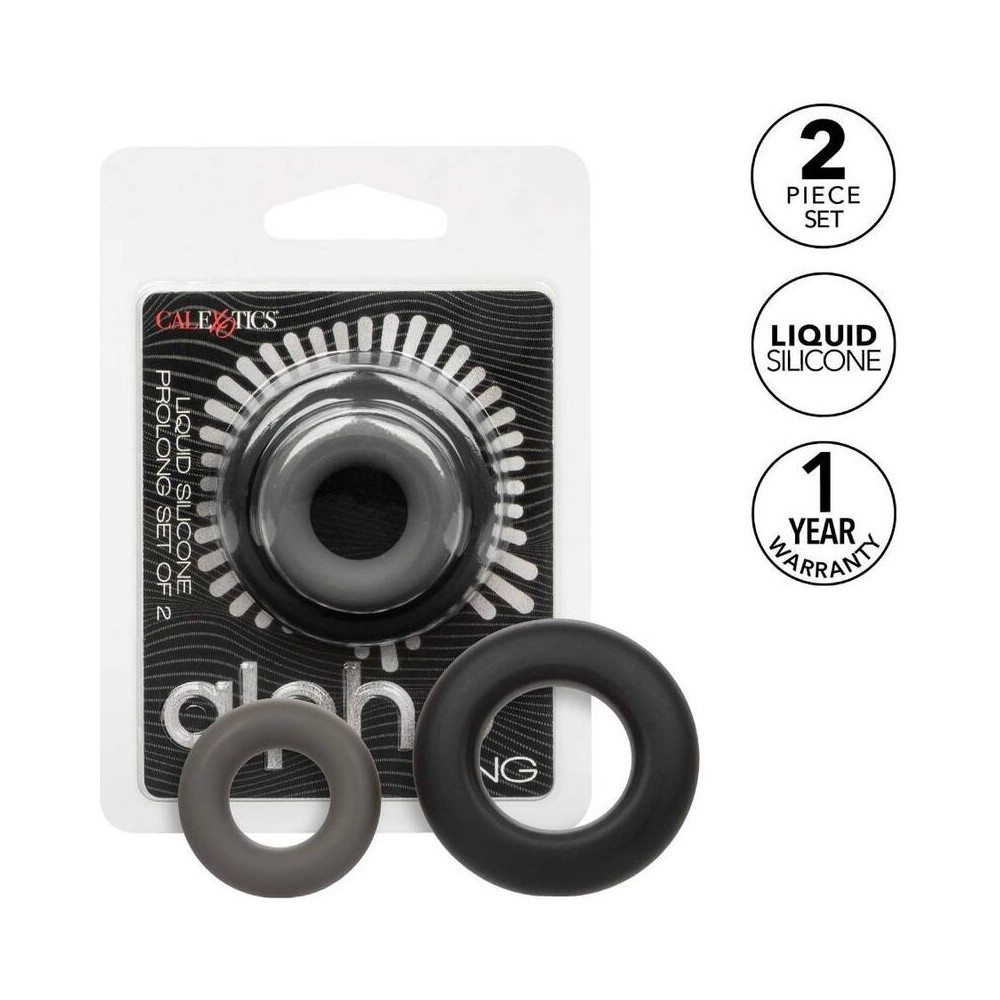 CALEXOTICS - ALPHA PROLONG SET MIT 2 RINGEN GRAU