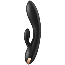 SATISFYER - APLICATIVO VIBRADOR DOUBLE FLEX PRETO