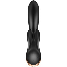 SATISFYER - APLICATIVO VIBRADOR DOUBLE FLEX PRETO