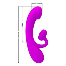 PRETTY LOVE - SINCERE VIBRATOR AND CLITORIS SUCKER PURPLE SILICONE