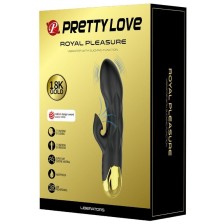 PRETTY LOVE - SCHWARZER WIEDERAUFLADBARER, VERGOLDETER LUXUSVIBRATOR