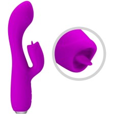 PRETTY LOVE - VIBRADOR DE COELHO RECARREGVEL GLORIA - ROXO IMPERMEVEL