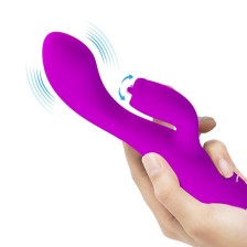 PRETTY LOVE - GLORIA RECHARGEABLE RABBIT VIBRATOR-WATERPROOF PURPLE