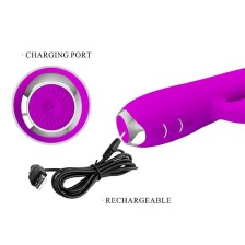 PRETTY LOVE - VIBRADOR DE COELHO RECARREGVEL GLORIA - ROXO IMPERMEVEL