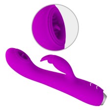 PRETTY LOVE - VIBRADOR RECARREGVEL RACHEL COM SUCKER ROXO