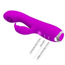 PRETTY LOVE - RACHEL WIEDERAUFLADBARER VIBRATOR MIT LILA SAUGER