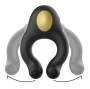 ARMONY - ANELLO VIBRATORE IN SILICONE 3 MOTORI RICARICABILE NERO - ORO