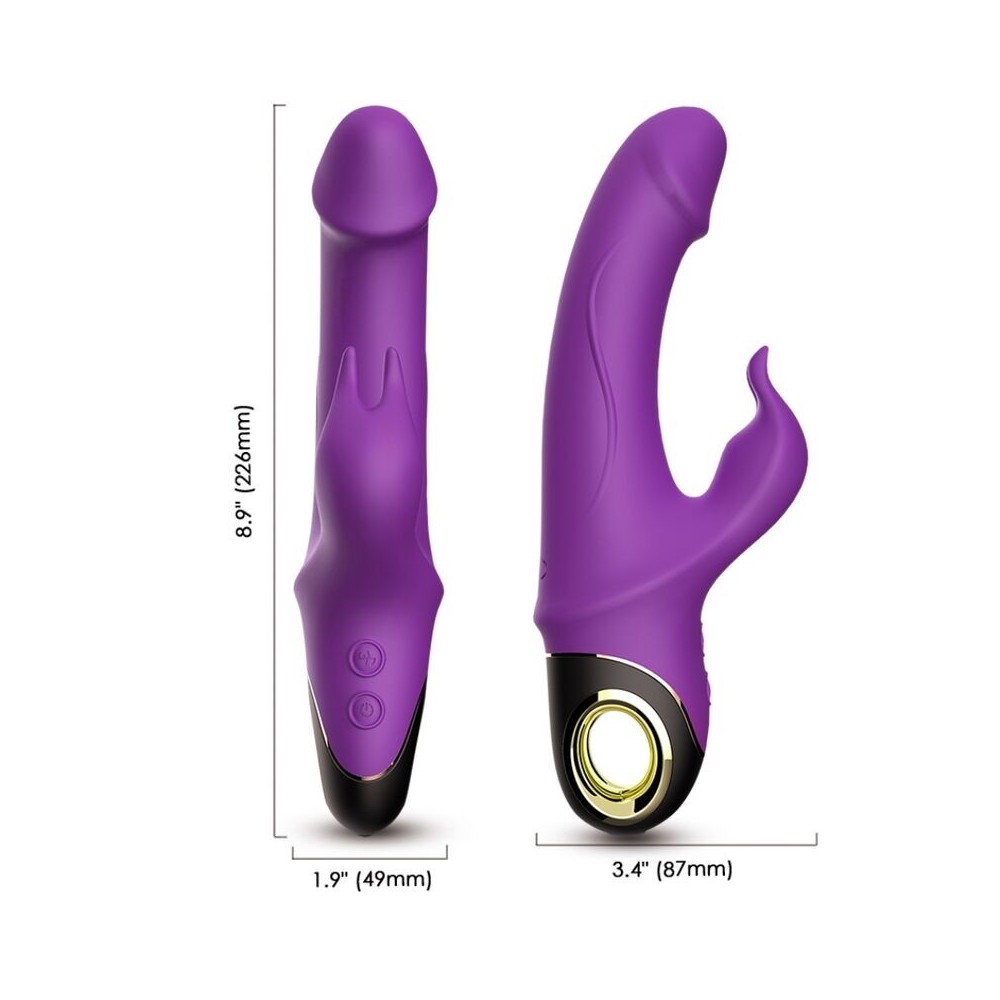 ARMONY - METEROR DILDO VIBRADOR COELHO ROTATOR ROXO