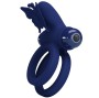 PRETTY LOVE - JAMELE DOUBLE ANNEAU AVEC VIBRATION & STIMULATEUR DE PAPILLON BLEU