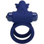 PRETTY LOVE - JAMELE DOUBLE RING WITH VIBRATION & BUTTERFLY STIMULATOR BLUE