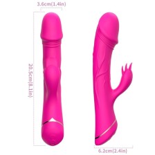 ARMONY - DILDO VIBRADOR COELHO SILICONE FÚCSIA