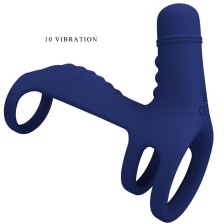 PRETTY LOVE - ELISH VIBRATIONSRING MIT VERLNGERUNG BLAU