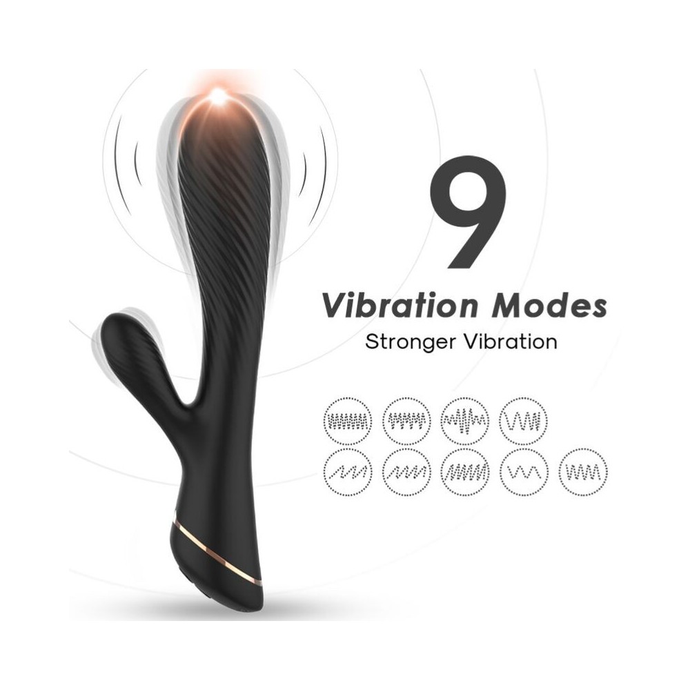 ARMONY - VIBRATEUR LAPIN SILICONE NOIR