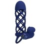 PRETTY LOVE - GIANN ANNEAU VIBRATEUR AVEC GAINE EN SILICONE BLEU