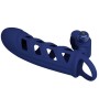 PRETTY LOVE - ALTAF ANNEAU VIBRATEUR AVEC GAINE EN SILICONE BLEU