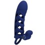 PRETTY LOVE - ALTAF ANNEAU VIBRATEUR AVEC GAINE EN SILICONE BLEU