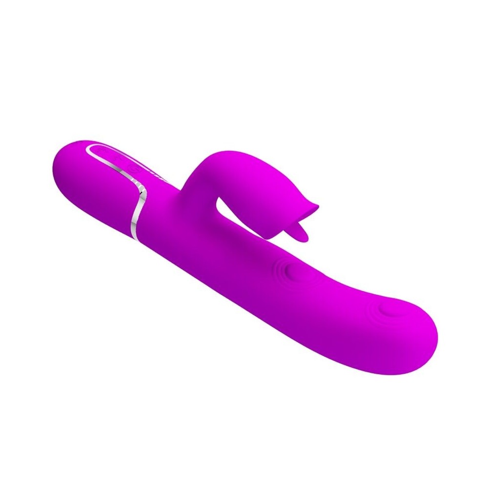 PRETTY LOVE - KANINCHENVIBRATOR MIT LECKENDEM FUCHSIA