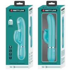 PRETTY LOVE - VIBRATEUR LAPIN LÉCHER VERT AQUA