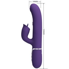 PRETTY LOVE - RABBIT VIBRATOR WITH LICKING PURPLE