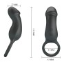 PRETTY LOVE - TRAE ANEL VIBRATÓRIO COM ESTIMULADOR PRETO
