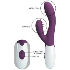 PRETTY LOVE - BUTTERFLY KISS VIBRATEUR RABBIT ET STIMULATEUR DE POINT G VIOLET