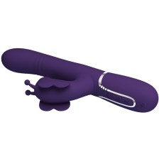 PRETTY LOVE - MULTIFUNCTION RABBIT VIBRATOR 4 IN 1 BUTTERFLY PURPLE