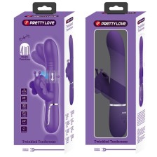 PRETTY LOVE - VIBRATEUR MULTIFONCTION LAPIN 4 EN 1 PAPILLON VIOLET