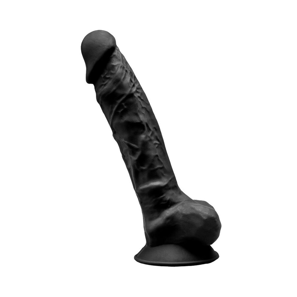 SILEXD - MODEL 1 REALISTIC PENIS PREMIUM SILEXPAN SILICONE BLACK 23 CM