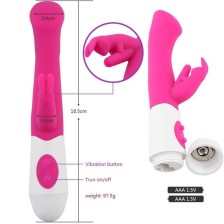 ARMONY - VIBRATORE E STIMOLATORE RABBIT G SPOT 10 VELOCITÀ ROSA