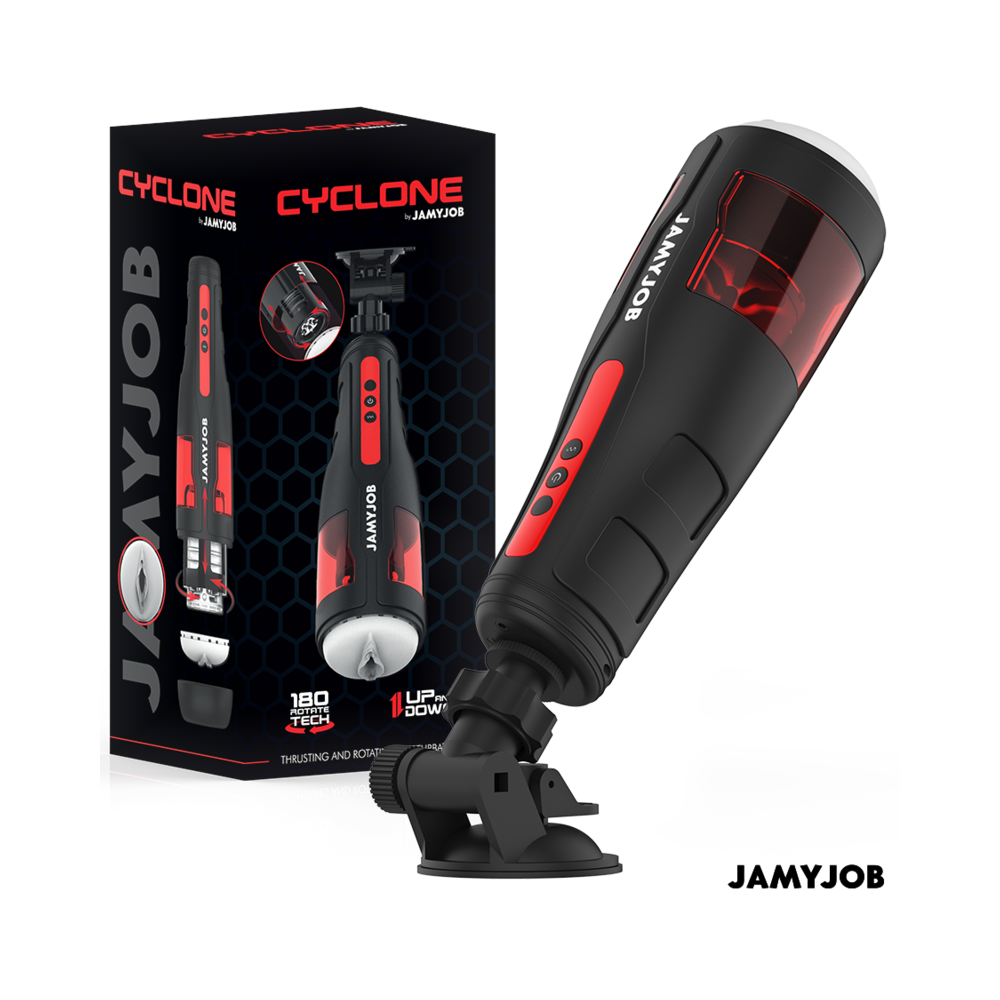 JAMYJOB - MASTURBATEUR VAGIN AUTOMATIQUE CYCLONE 10 MODES DE ROTATION ET DE POUSSÉE