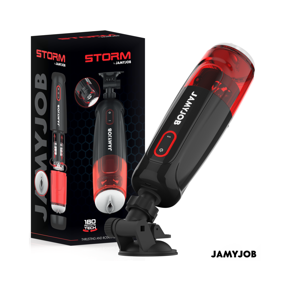 JAMYJOB - STORM MASTURBATORE VAGINALE AUTOMATICO CON 10 MODALITÀ DI ROTAZIONE E SPINTA