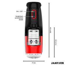 JAMYJOB - STORM MASTURBATEUR VAGINAL AUTOMATIQUE 10 MODES DE ROTATION ET DE POUSSÉE
