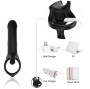 ARMONY - DILDO COM ANEL E VIBRADOR PRETO