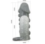 PRETTY LOVE - REALISTIC PENIS ENLARGER AND DELAY SLEEVE GREY