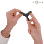 INTENSE - CARSON DOUBLE SILICONE PENIS RING BLACK MODEL 4