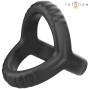 INTENSE - CARSON ANEL DE PÊNIS DUPLO DE SILICONE PRETO MODELO 4