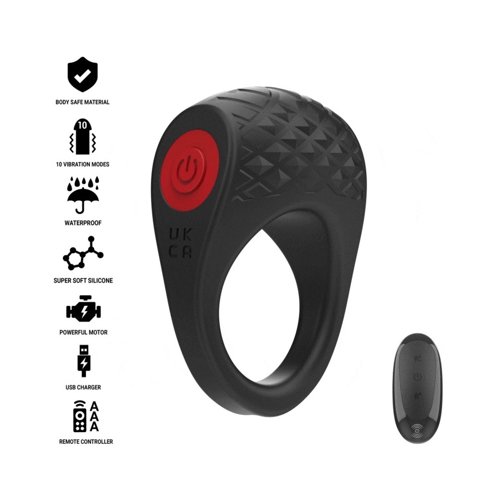 INTENSE - CLOVER VIBRATOR PENISRING 10 VIBRATIONEN SCHWARZ