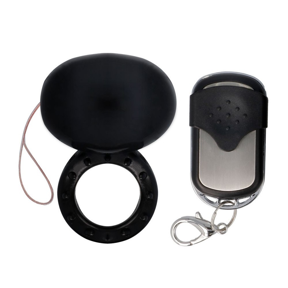 SPIRIT - VIBRATING REMOTE CONTROL COCK RING BLACK