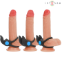 INTENSE - SAM VIBRADOR ANEL DUPLO PENIS 10 VIBRAÇÕES PRETO