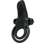 PRETTY LOVE - DOPPIO ANELLO VIBRANTE + STIMOLATORE CLITORIDEO 10 VIBRAZIONI NERO