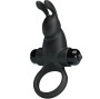 PRETTY LOVE - ANNEAU VIBRANT + STIMULATEUR DE CLITORIS RABBIT 10 VIBRATIONS NOIR