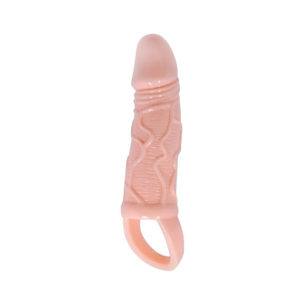 BAILE - GAINE DEXTENSION DE PÉNIS AVEC SANGLE POUR TESTICULES 13,5 CM